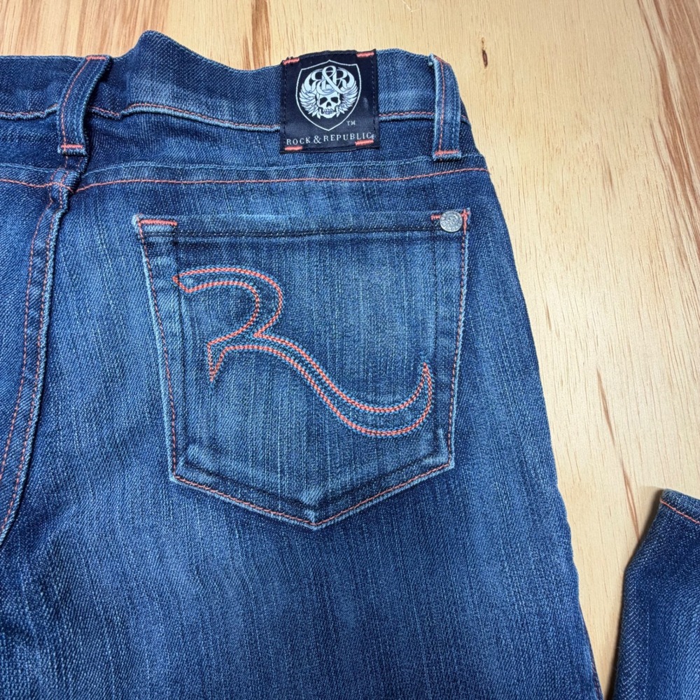 Rock & Republic Jagger Jeans Size 27 Bootcut Dark Wash NWT - Picture 12 of 13